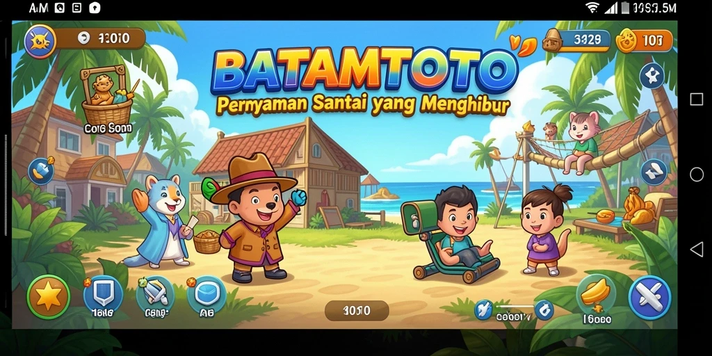 Tampilan gameplay BATAMTOTO yang ceria dan menyenangkan.