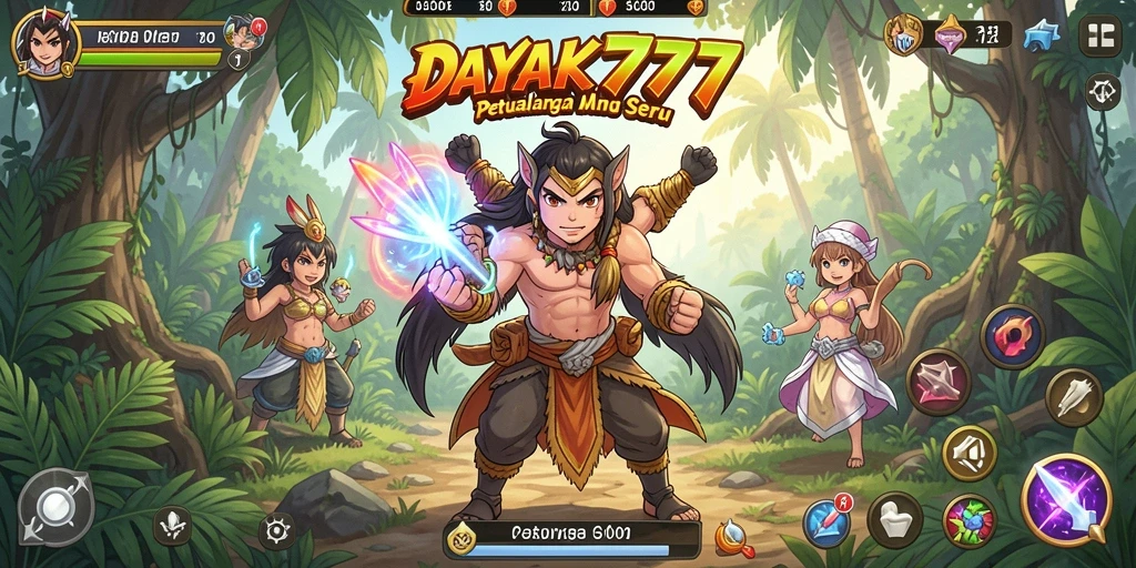 Tampilan gameplay DAYAK777 yang penuh aksi dan karakter Anime yang menawan.