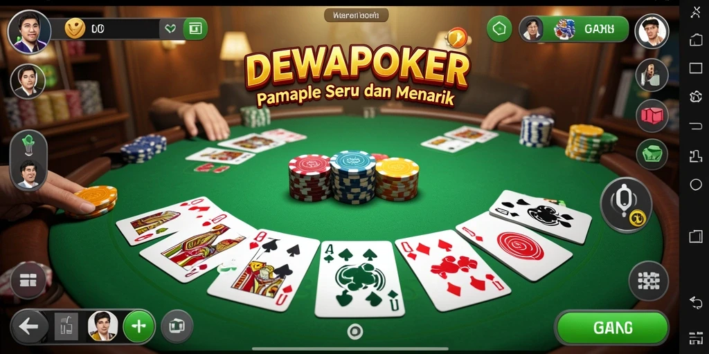 Tampilan gameplay DEWAPOKER yang seru dan menantang.