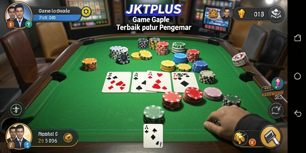 Tampilan gameplay menarik dari JKTPLUS saat bermain Gaple.