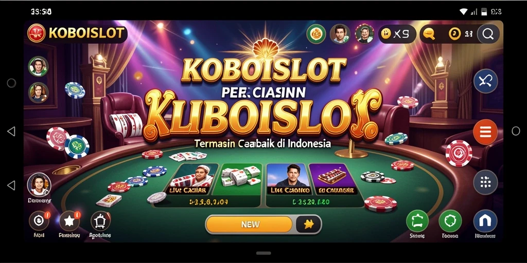 Screenshot gameplay langsung dari KOBOISLOT menampilkan dealer profesional.