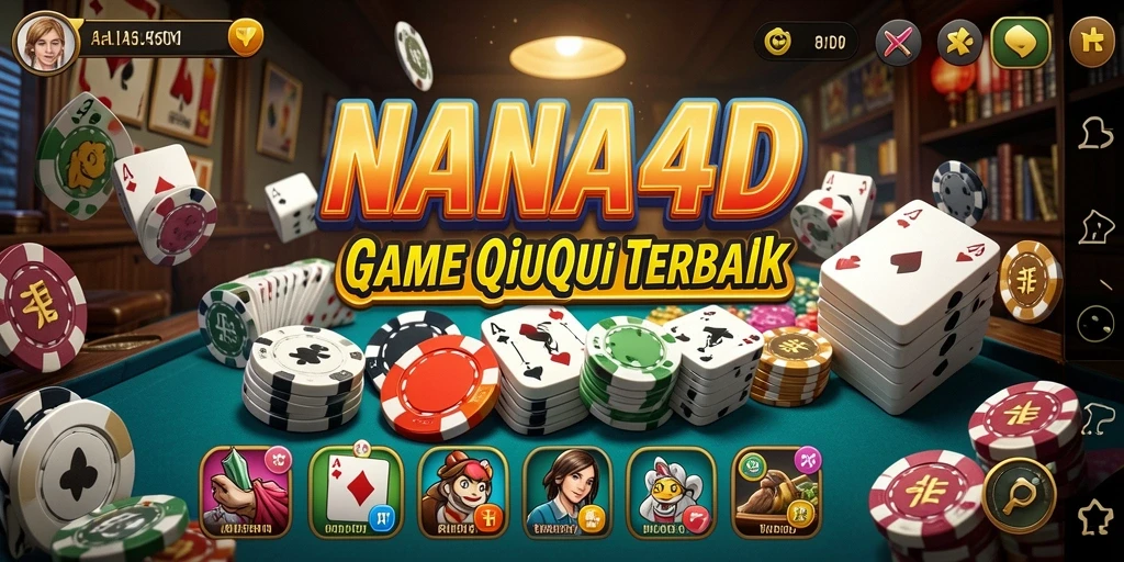 Screenshot gameplay NANA4D menunjukkan aksi QiuQiu yang seru.