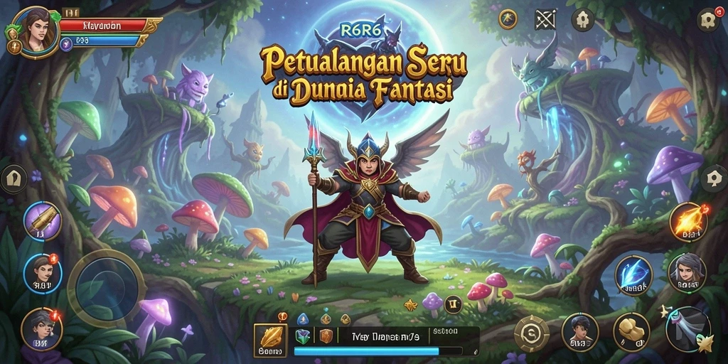 Screenshot gameplay R6R6 menampilkan petualangan seru di dunia fantasi.