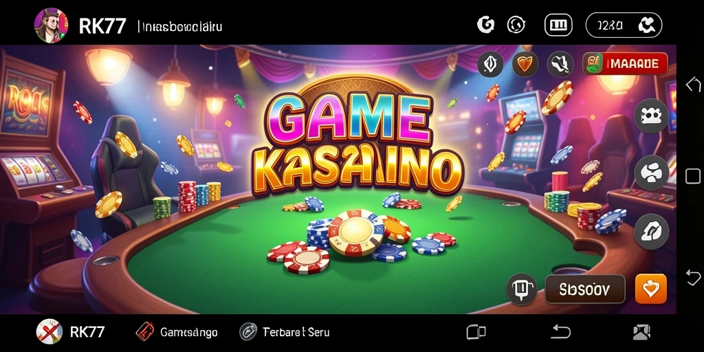 Tampilan screenshot RK77 menampilkan gameplay Kasino yang menyenangkan.