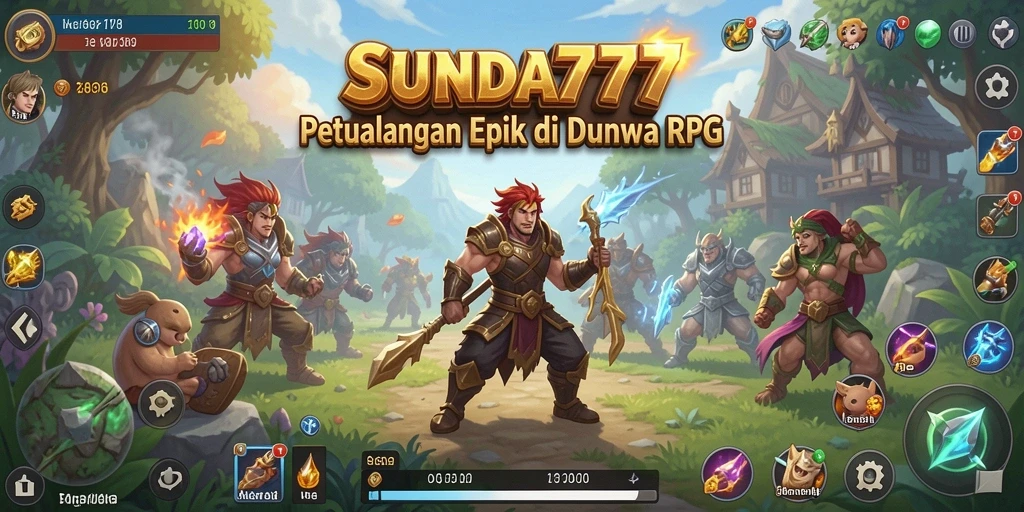 Gameplay RPG SUNDA777 dengan karakter yang beragam dan pertarungan yang mendebarkan.