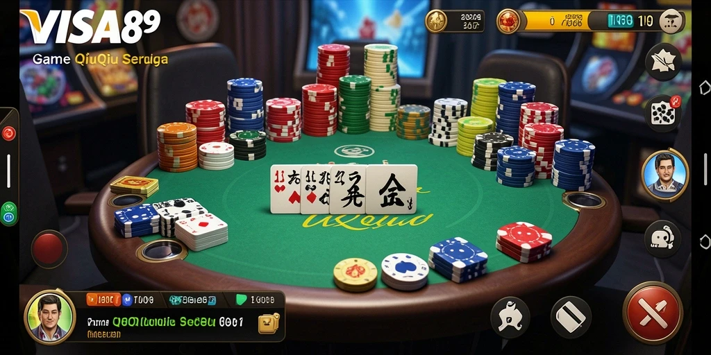 Screenshot menampilkan gameplay seru dari QiuQiu.
